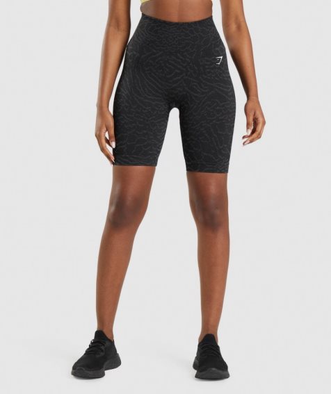 Women's Gymshark Adapt Animal Seamless Cycling Shorts Black | CA 185A60